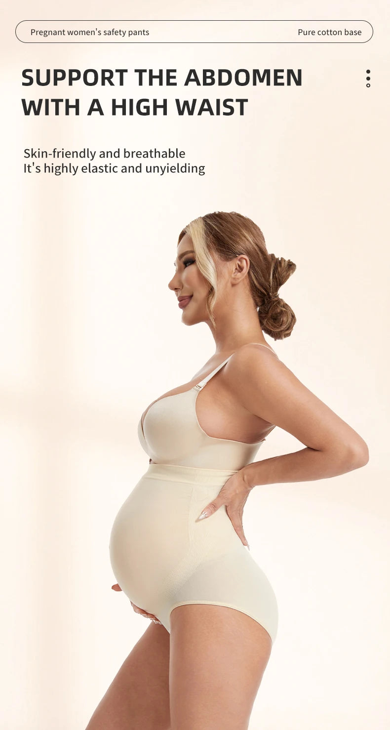 Seamless Panties for Women Boxer Safety Pants Comfort Pregnant Clothes Soft Breathable Maternity Underwear Plus Size Panties