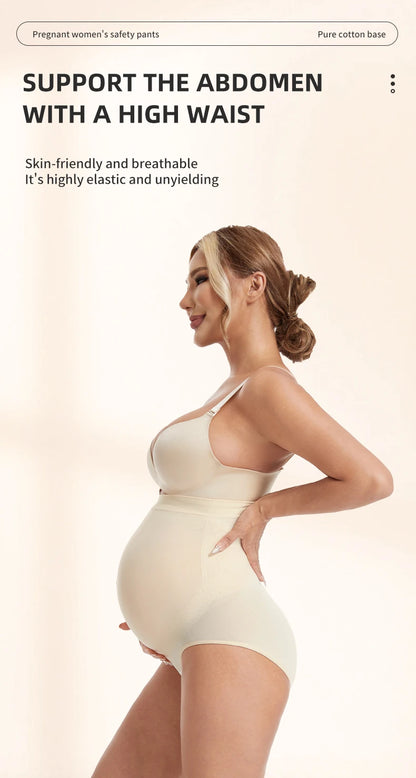 Seamless Panties for Women Boxer Safety Pants Comfort Pregnant Clothes Soft Breathable Maternity Underwear Plus Size Panties