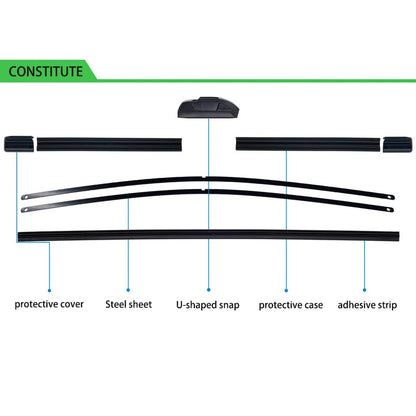 For Nissan Micra K12 2002-2010 Car Wiper U-type Soft Rubber Boneless Wiper HD Quiet Durable Automotive Wiper 21"+18"