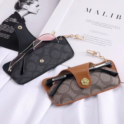 Portable Glasses Case with Keychain - Protective Storage Bag for Myopia Glasses And Sunglasses - Daily & Travel Essential