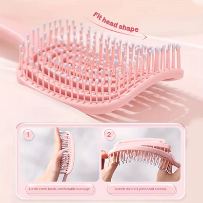 WANMEI Volumizing Detangling Hair Massage comb Hair Massage Comb with Hollowed-Out Design hair styling tools for real hair wigs