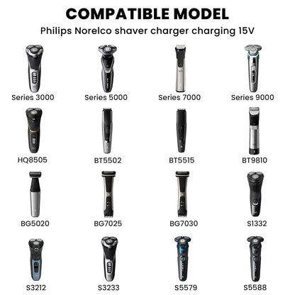 LISI 15V HQ8505 Type-C Shaver Adapter Charging Converter for Philips Norelco One Blade Pro QP6510 QP6520 QP6530 Beard Trimmer