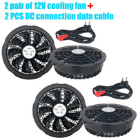 2 pairs 12V Fan