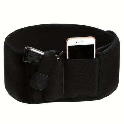 Tactical Outdoor Hunting Fitness Gun Holster for Waist Band Belt -  Concealed Carry Phone Bag Portable Hidden Belly Defense Use