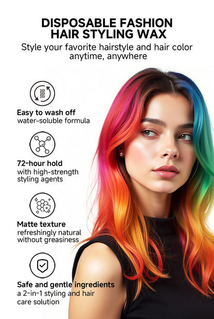 13 colors Halloween Hair Colour Wax 50g/120g DIY Temporary Dye Hair Mud Wax Hair Colour Cream For Daily Party Cosplay Men&Women