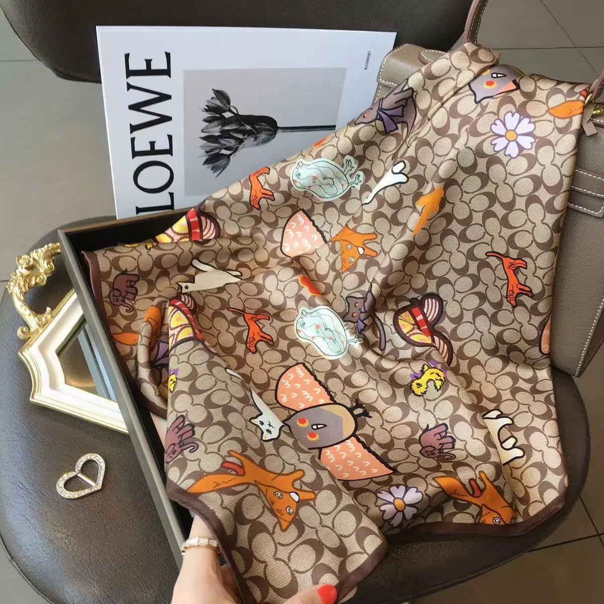 New Silk Square Scarf Women Luxury Floral Print Kerchief Soft Satin Hairband Hands Bag Ribbon Foulard Hijab Neckerchief Headband