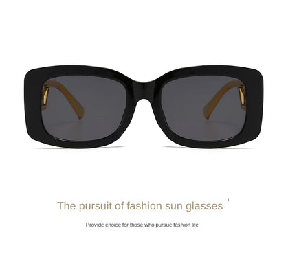 Fashion Fishing Sunglasses Male Female Black Frame Letter Palm Hip-hop Trend Brand High-end Sense Sunglasses Travel Sunglasses