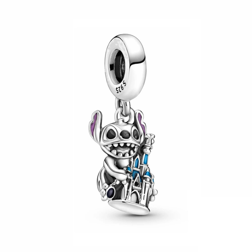 Hot Sell MINISO Disney 925 Sterling Silver Animals Mobilization Charms Beads Hot Original Bracelet DIY Jewelry Women Pendant