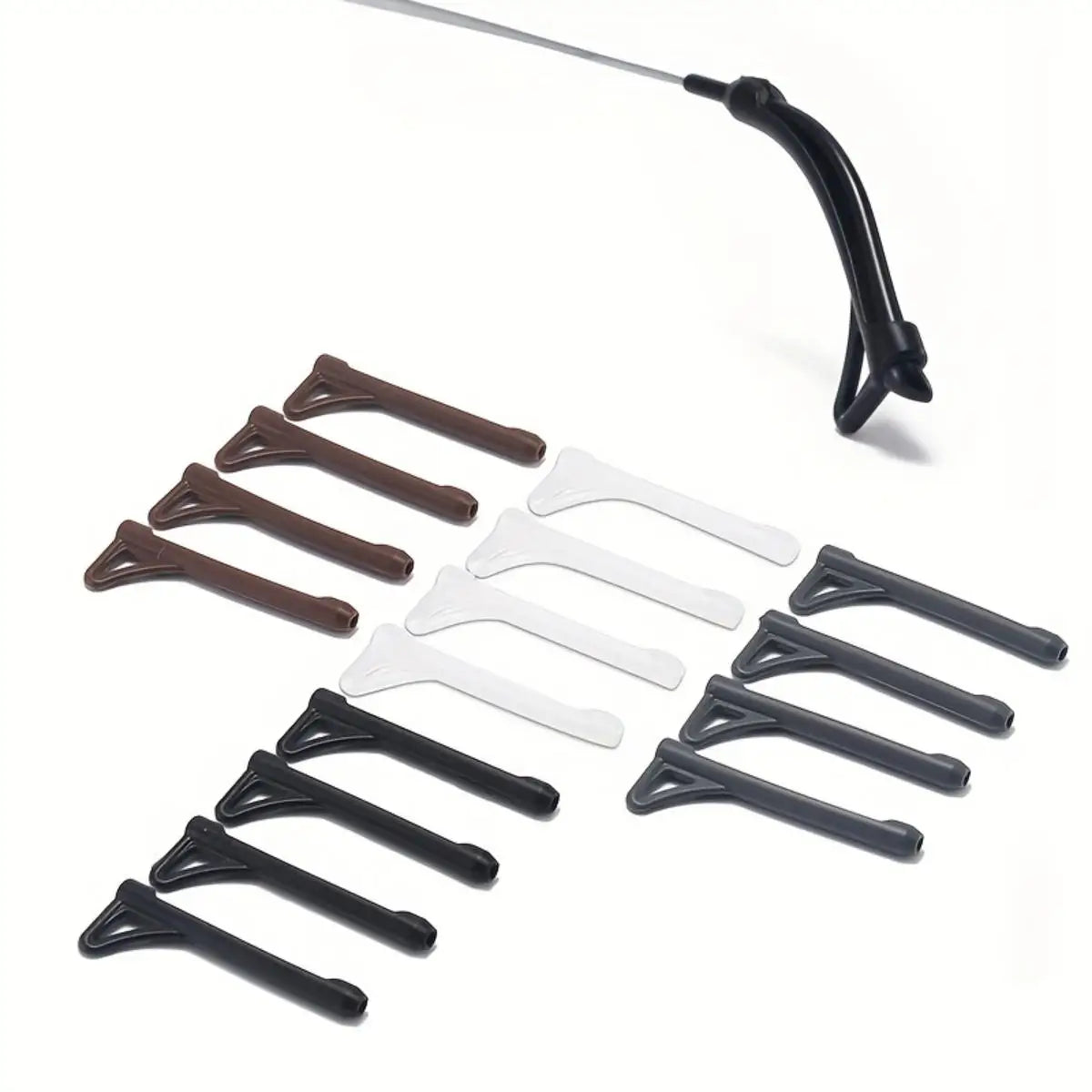 10pcs Glasses Anti-slip Silicone Sleeve Eye Frame Leg Drag Fixed Ear Hook Bracket Anti-drop Artifact Glasses Accessories