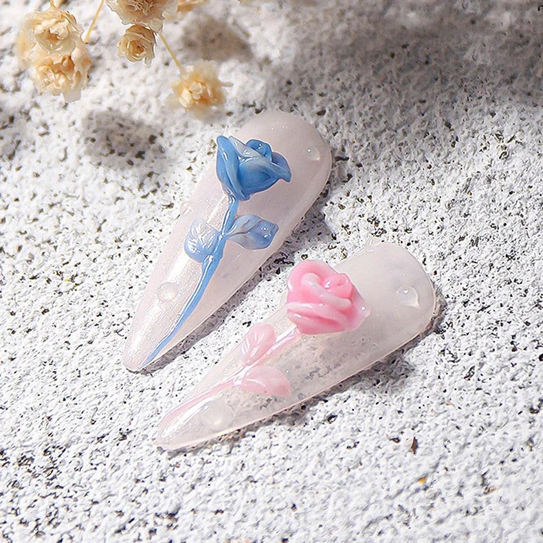 3D Nail Gel, Non-Sticky Hard Long-Lasting Overlay, Creates 3D Bow Geometric Letter Shapes, Salon Quality, Soluble Residue-Free A