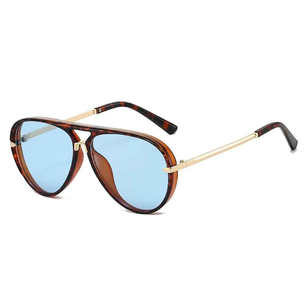 Trendy Oversized Pilot Sunglasses Women Men Vintage Retro Classic Designer Sun Glasses UV400 Protection Fashion Ladies Shades