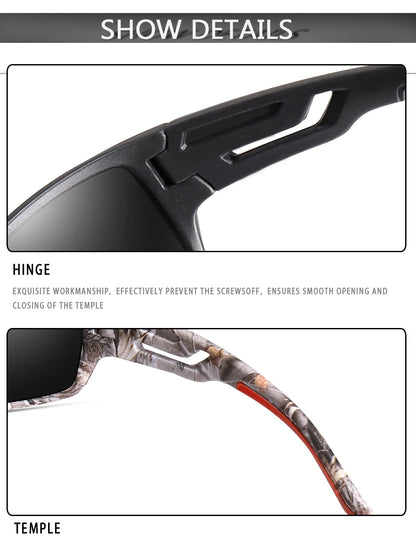 LOISRUBY Polarized Cycling Sunglasses Camouflage Driving Outdoor Sports Fishing Running Goggles UV400 Tacakle Eyewear