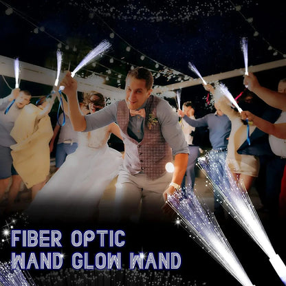 Glow Sticks Fiber Optic Light Up Wands LED Night Lighting Props for Birthday Wedding Dark Parties Concerts Christmas Halloween