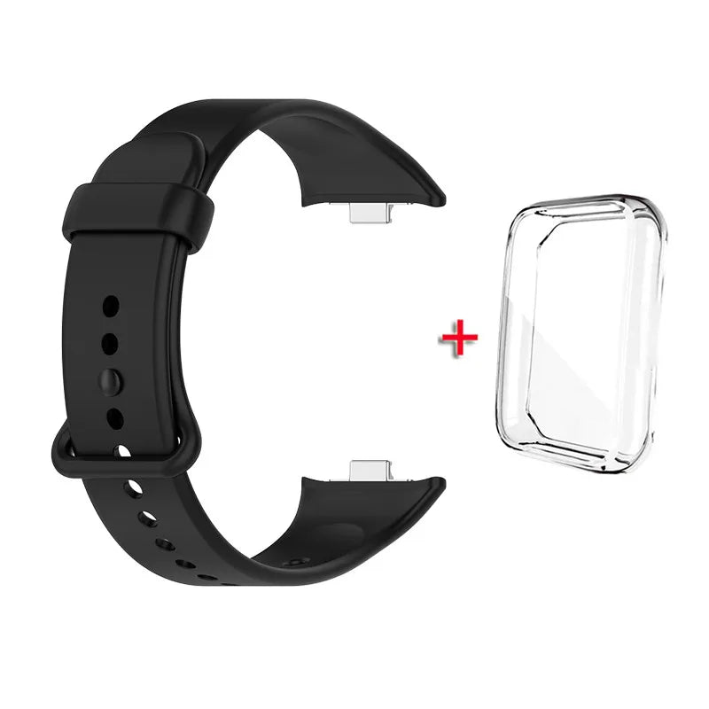 Soft Silicone Strap and One-piece Full Protective Case for Xiaomi Mi Band 9 Pro Strap Smart Band