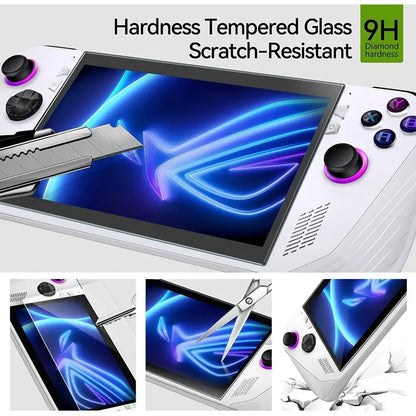 2/3pc Tempered Glass Protective Film for Asus ROG Ally Screen Protector Curved Edge Anti Scratch Handheld Console Game Accessory