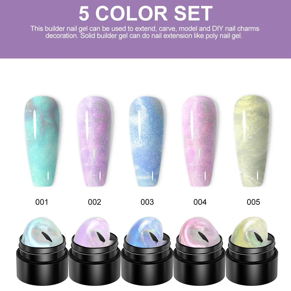3D Nail Gel, Non-Sticky Hard Long-Lasting Overlay, Creates 3D Bow Geometric Letter Shapes, Salon Quality, Soluble Residue-Free A
