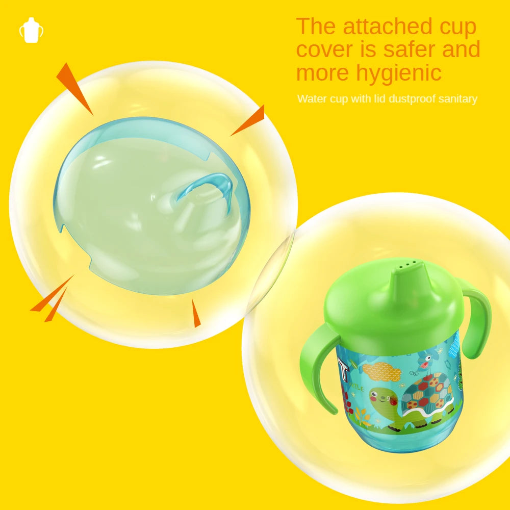 1PC Baby Duckbill Drinking Cup Wide Mouth Cup Baby Learning Drinking Cup with Double Handle for Learning Independent Drinking