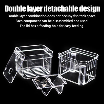 1PC Aquarium Fish Breeder Box Durable Betta Fish Tank Fish Breeding Isolation Box Hatching Incubator Box For Baby Fish Shrimp