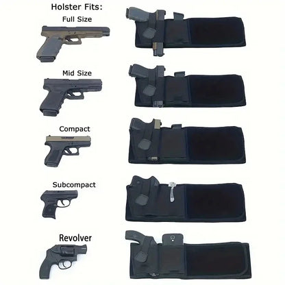 Tactical Outdoor Hunting Fitness Gun Holster for Waist Band Belt -  Concealed Carry Phone Bag Portable Hidden Belly Defense Use