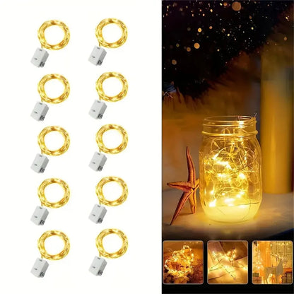 4PC/10PC/40PC LED2M20LED Fairy Battery Powered String Light,excluding battery,Used for Wedding,Party,Bedroom,Bouquet Decoration