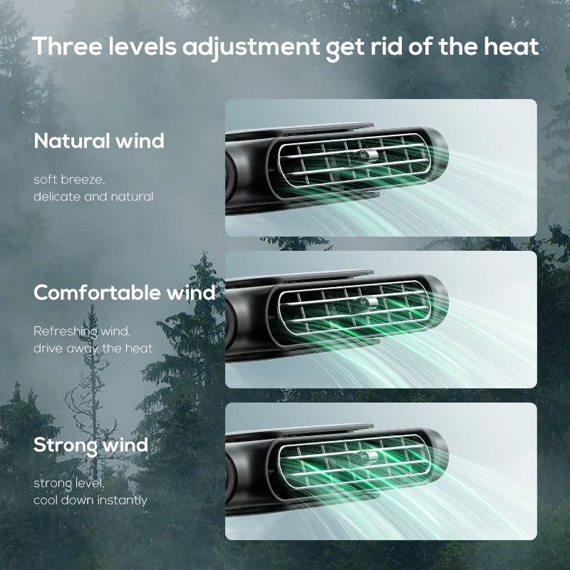 Car Seat Cooling Fan 3 Speed Adjustable 5V USB Car Headrest Cooling Air Fan Car Seat Fan for Front Rear Car Interior Accessories