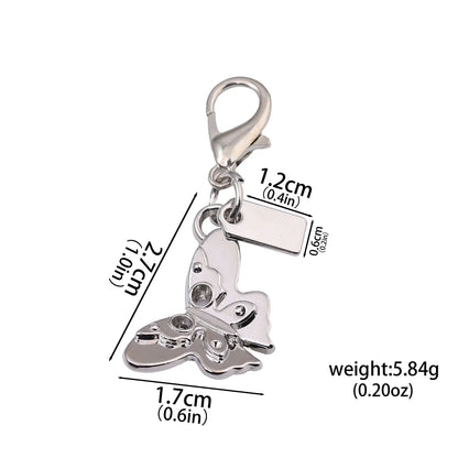 Luxury Highend Cherry Butterfly Four-leaf Clover Love Bear Mouse Keychain Ladies Y2K Bag Pendant Car Accessories Gift Decoration