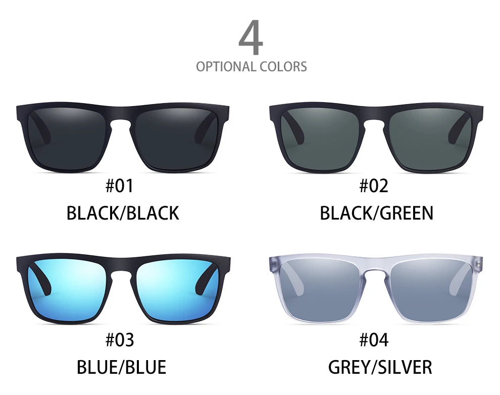 Fashion Square Vintage Polarized Sunglasses Men Women Retro Driving Fishing  Sun Glasses UV400 Eyewear