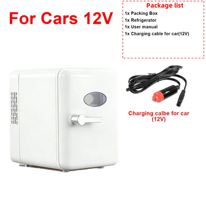 4L Mini Beauty Fridge for Skincare Car & Home Dual Use Cooling Heating Makeup Refrigerator Travel Cosmetic Face Cream Fridge