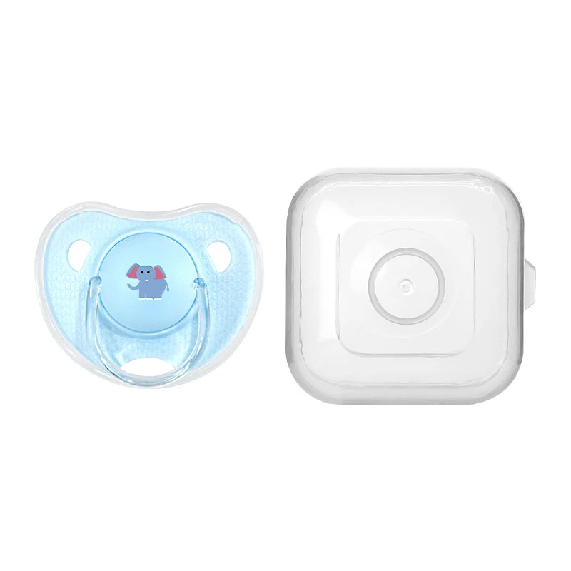 Cartoon Pattern Thumb Shape Toddlers Soothe Kids Newborn Baby Silicone Teething Pacifier