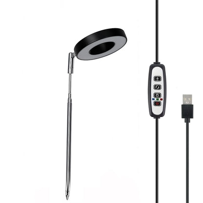 Full Spectrum Fill Light LED Grow Lamp for Indoor Solar Plants with Adjustable Height, 3/9/12H Timer 10-Level Dimming for Garden