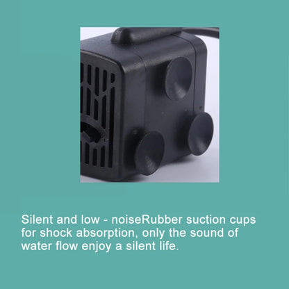 Ultra Quiet USB Aquarium Fish Tank Filtration Pump Mini Pet Fountain Submersible Adjustable Flow Water Circulation Pump 5V 5W