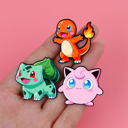 Cute Anime Monster Enamel Pin Cool Duck Turte Brooch Pines Lapel Pins Badge on Backpack Costume Accessories Jewelry Friends Gift