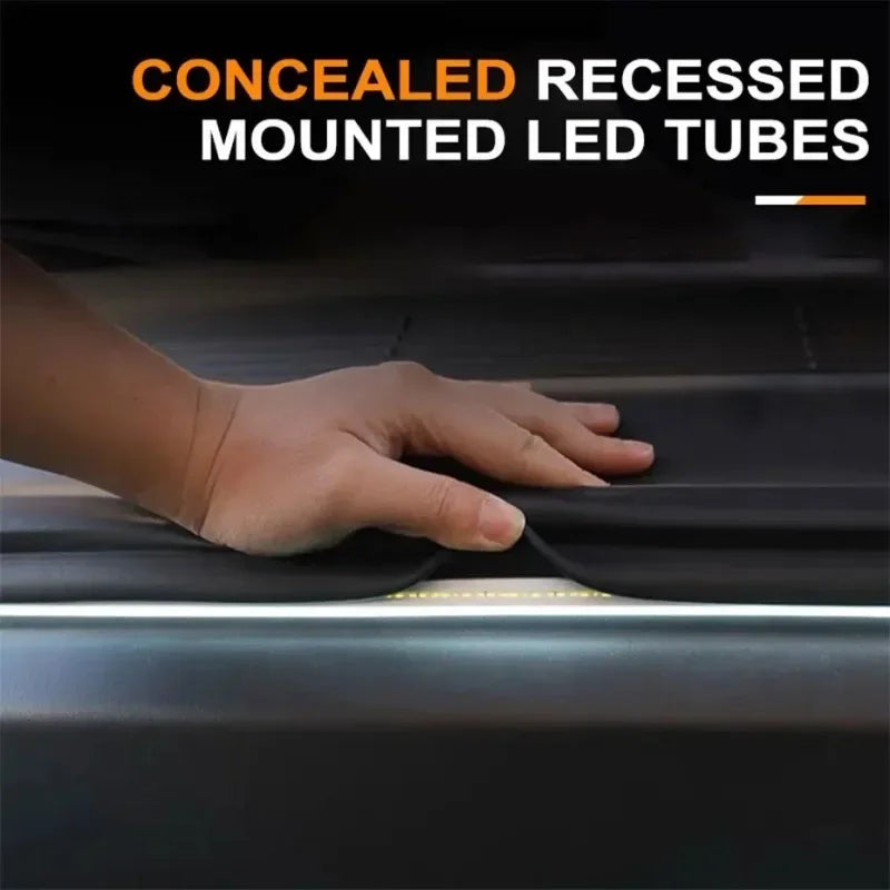 Car high brightness trunk lighting ambient light interior decoration LED wiring free automatic sensing tailgate light strip