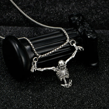 A Fashionable and Creative New Halloween Punk Style Skull Necklace Halloween Gift