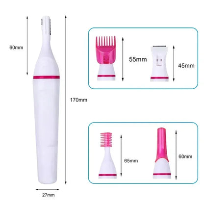 5 In 1 Set Women Epilator Female Eyebrow Trimmer Lady Shaver Hair Removal Shaver Machine Face Depilador Bikini Depilatory Tool