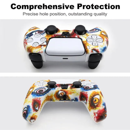 Silicone Protective Cover sleeve For PS5 Controller Accessories Rubber Case For PS5 Slim Gamepad Joysticks Thumb Grips Caps