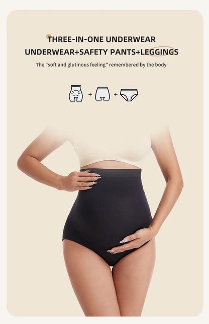 Seamless Panties for Women Boxer Safety Pants Comfort Pregnant Clothes Soft Breathable Maternity Underwear Plus Size Panties