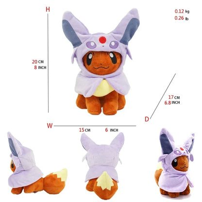 Eevee Cos Umbreon Espeon Jolteon Flareon Glaceon Vaporeon Sylveon Leafeon Plush Toys Stuffed Soft Stuffed Animal Plushies 20CM