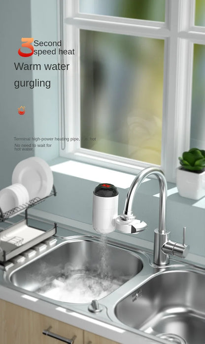 Kitchen Electric Water Heater Tap Instant Hot Water Faucet Heater Cold Heating Faucet Tankless Instantaneous Water Heater
