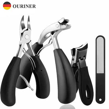 Professional Grade Concave Stainless Steel Nail Clippers for Thick Nails and Ingrown Toenails Sharp Curved Blade for Easy Trimmi