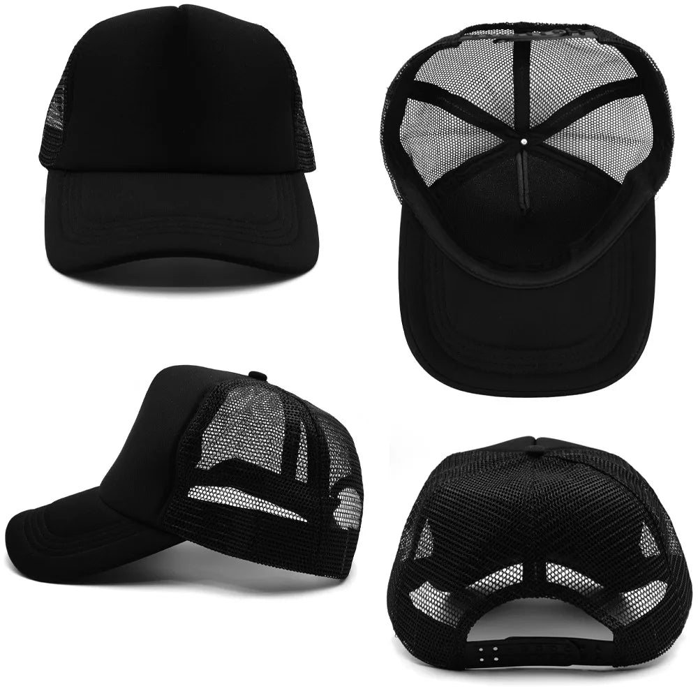 Customized Printed Logo Unisex Cap Casual Plain  Baseball Cap Adjustable Snapback Hats Hip Hop Trucker Cap