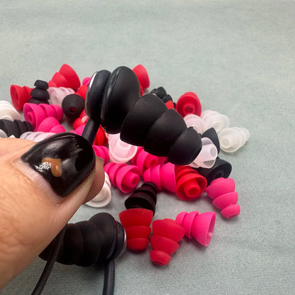 Three layers Silicone In-Ear Earphone Headset Earbud Bud Tips Earbuds eartips Earplug 6pcs/3pair