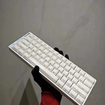 XVX White Custom Side Printed Keycaps Crystal Jelly Keycaps 113 Keys OEM Profile for Cherry MX Switches Mechanical Keyboard