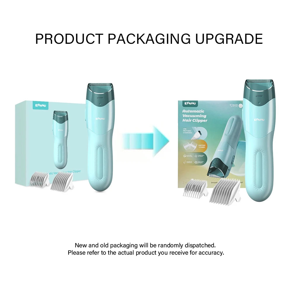 Vacuum Hair Clippers for Kids & Men Rechargeable Cordless Hair Cutting Machine with Safe Ceramic Blade Waterproof Hair Trimmers