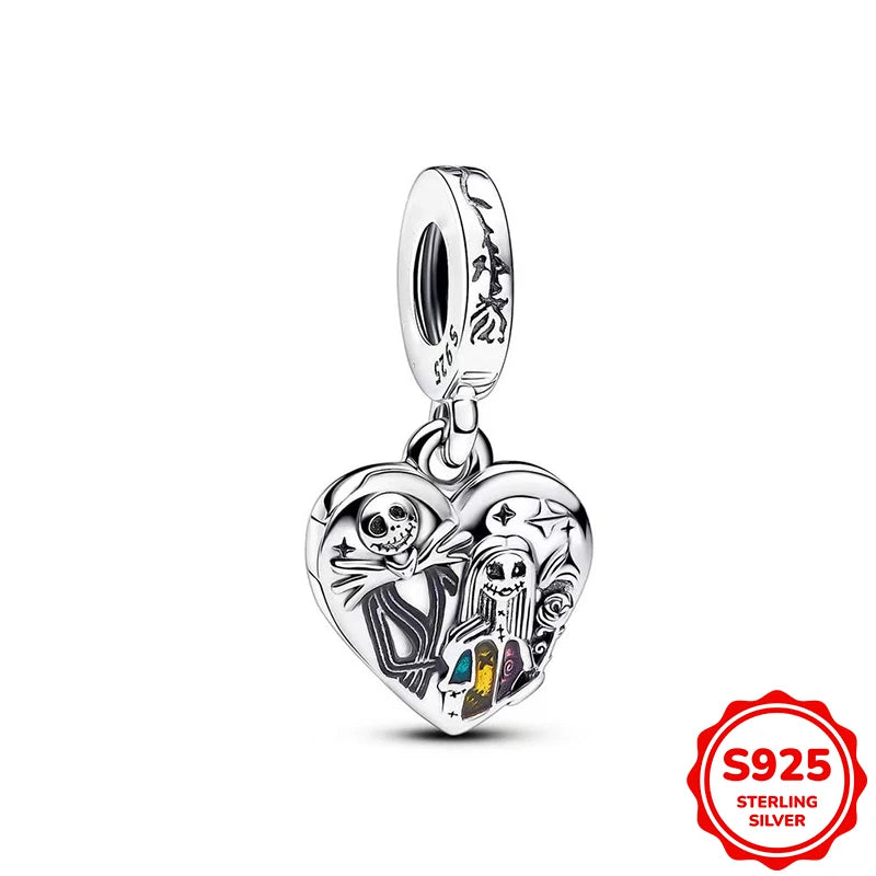 Hot Sale Charms Silver 925 Disney Pendant Beads Fits 3mm Bracelet Bangle Necklace For Women Luxury DIY Jewelry Making Fine Gifts