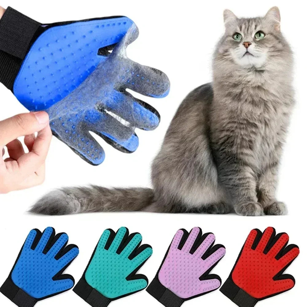 Cat Grooming Glove Pet Cat Comb Bathing Brush for Cats Hair Removal Massage Brush Soft Bristles Pet Grooming Cleaning Supplies