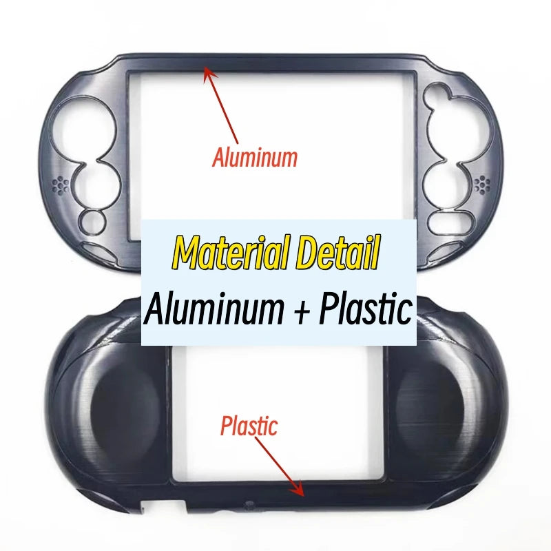 Compatible For PSVITA 2000 Plastic Aluminum Metal Protective Case For PSV2000 Case Cover Shell Protection Dustproof