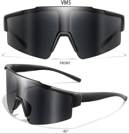 LOISRUBY Band New Style Cycling Sunglasses Sports Bike Glasses Men Women Mtb Bicycle Eyewear Large Windproof Eyewear UV400