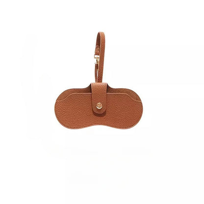 Portable Glasses Bag Soft Leather Sunglasses Pouch Slim Fashion Glasses Case Holder Glasses Organizer Travel Sunglasses Pouch