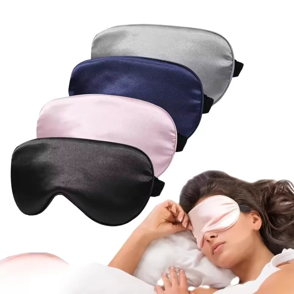 Soft Silk Sleep Mask Eye Masks Coversfor Sleep 100% Blackout Zero Eye Pressure Blindfold with Adjustable Strap Mask Eye Patch